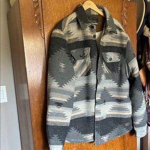 Jachs New York Black and Gray Fleece Lined Jacket - L